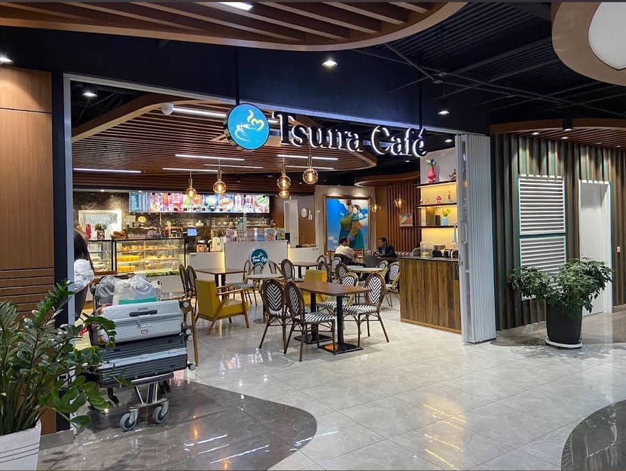 チンギス・ハーン空港内にあるカフェ