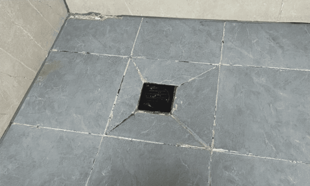 ホテルのシャワー室の床が衛生的に良くない写真